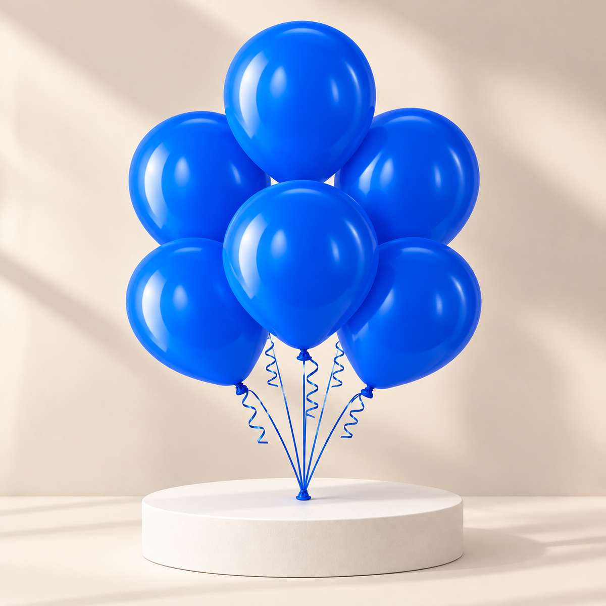 6 Blue Helium Balloons