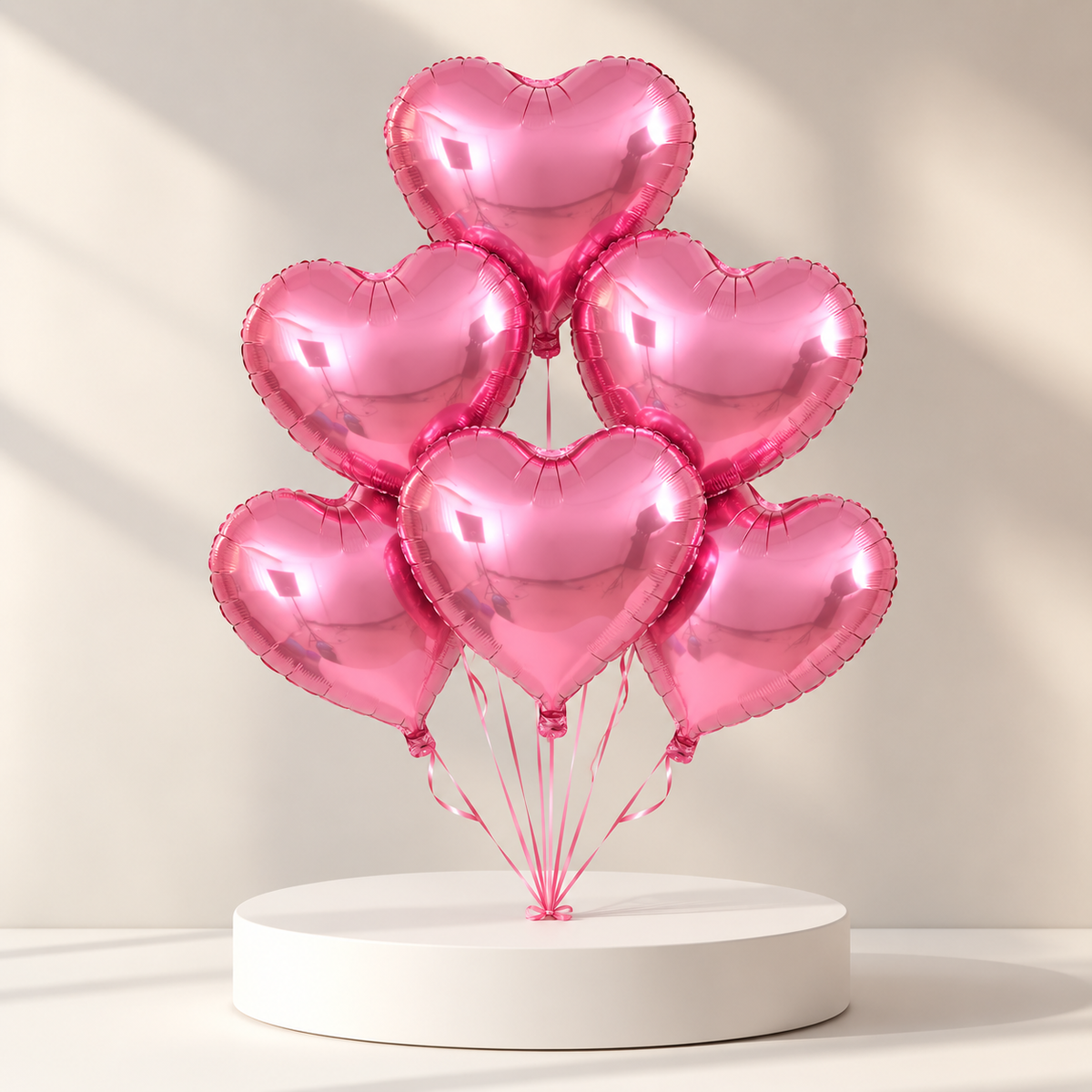 6 Pink Helium Balloons