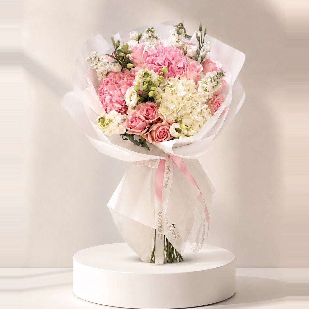 Pink Embrace Hydrangea & Rose Bouquet