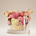 Rosy Delight Rose & Hydrangea Basket