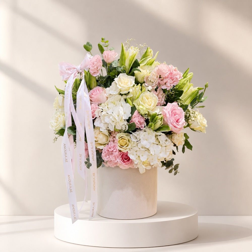 Blush Haven Rose & Lily Flower Box
