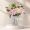 Blush Symphony Lily & Hydrangea Vase