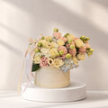 Ivory Blush Rose & Hydrangea Flower Box
