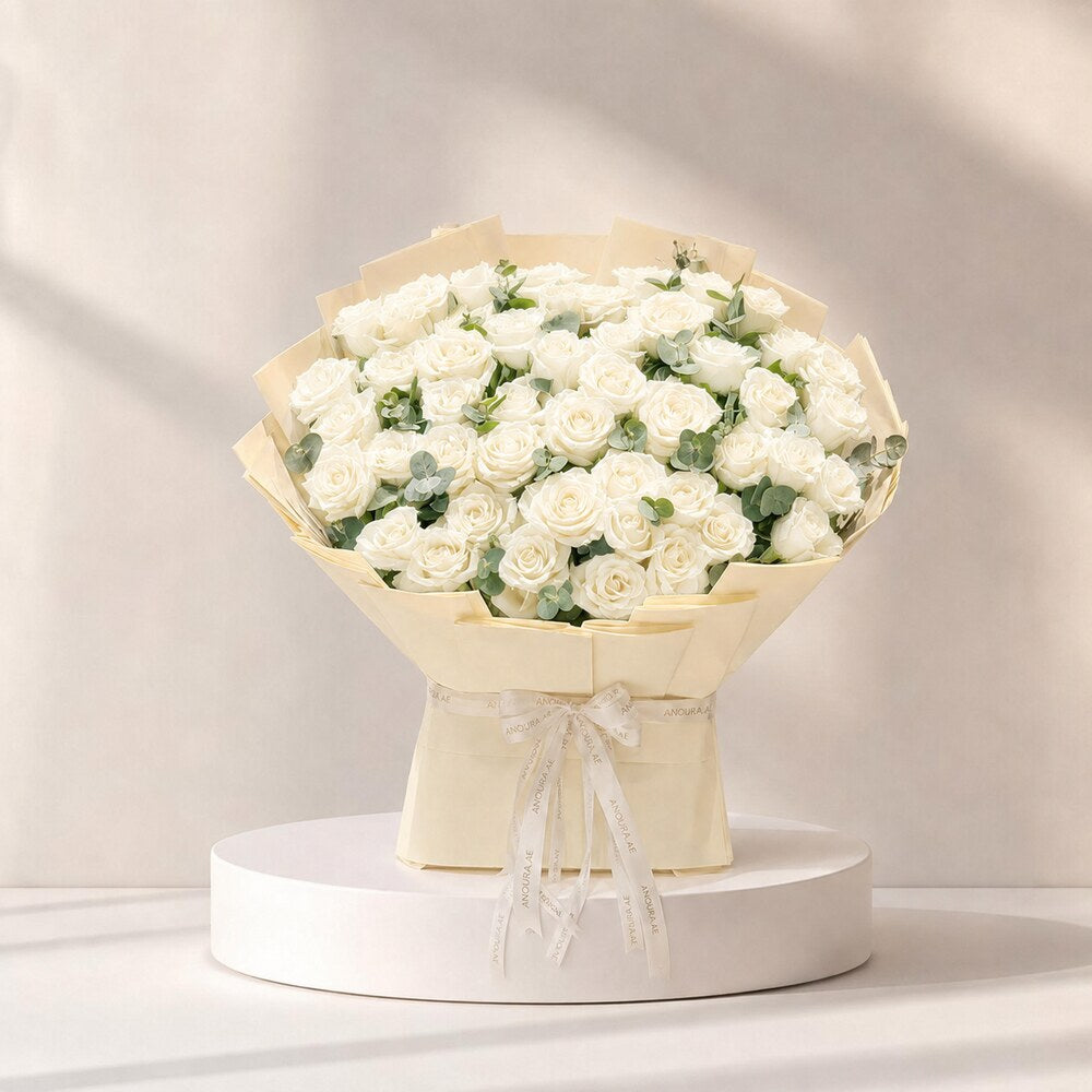 Ivory White Rose Bouquet