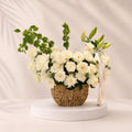 Pure Grace White Rose & Lily Basket