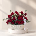Scarlet Garden Red Rose Basket