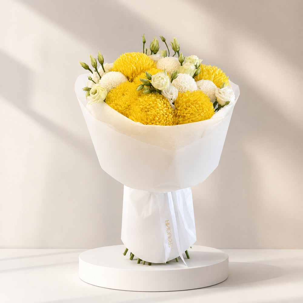 Sunshine Yellow Chrysanthemum Bouquet
