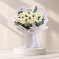 White Majesty Rose & Eucalyptus Bouquet