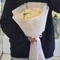 10 white premium roses