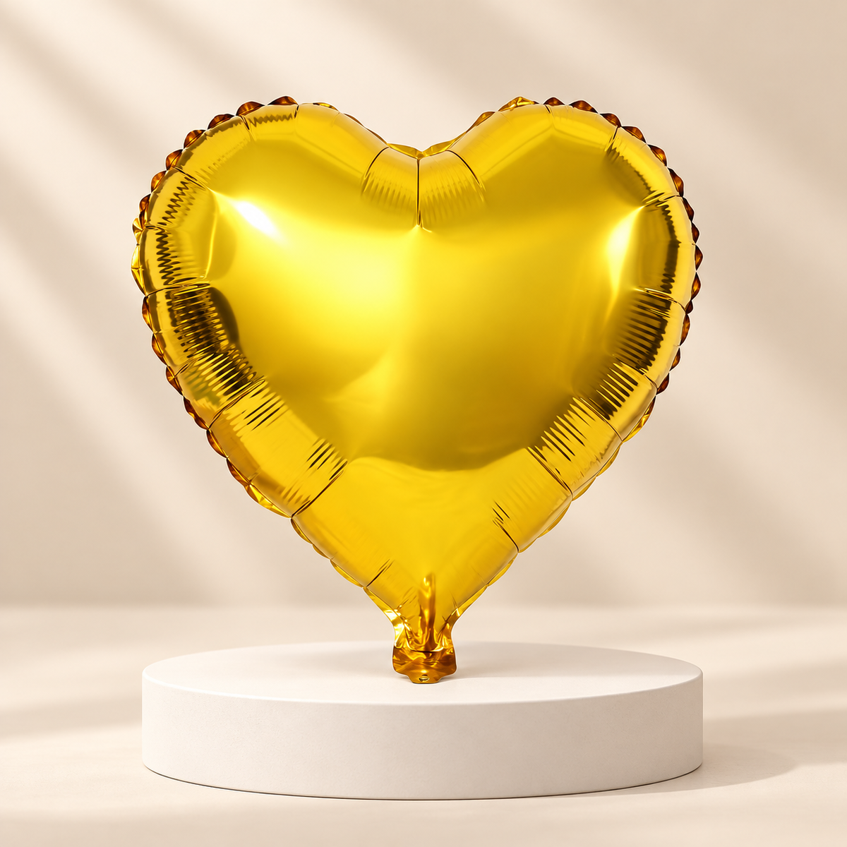 1 Gold Heart Helium Balloon