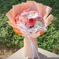 Blush mixed roses and hydrangea